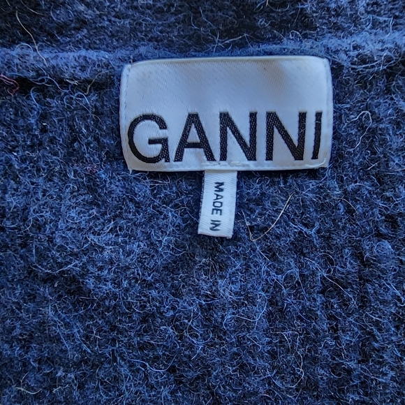 Ganni Alpaca Blend Button-Up Cardigan – Size Small (Oversized Fit) - Picture 14 of 14
